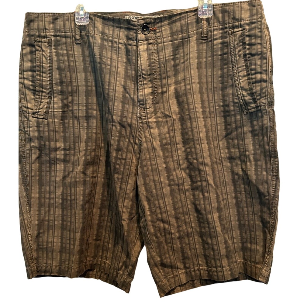 Tommy‎ Bahama Shorts 40W Men's Brown Plaid Cotton Flat Front Casual Vacation